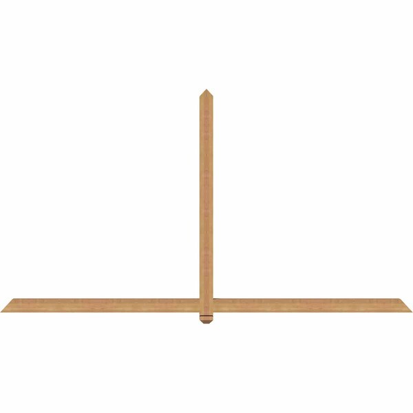 Ekena Millwork Eugene Smooth Timber Gable Bracket, Western Red Cedar, 108"W x 58"H x 3 1/2"D x 3 1/2"F, 13/12 Pitch GBW108X58X0404EUG00SWR - main